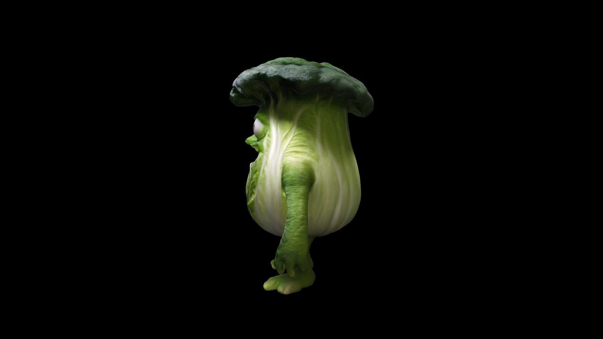 3d High Render Angry Cabbage Monster  3D model_6