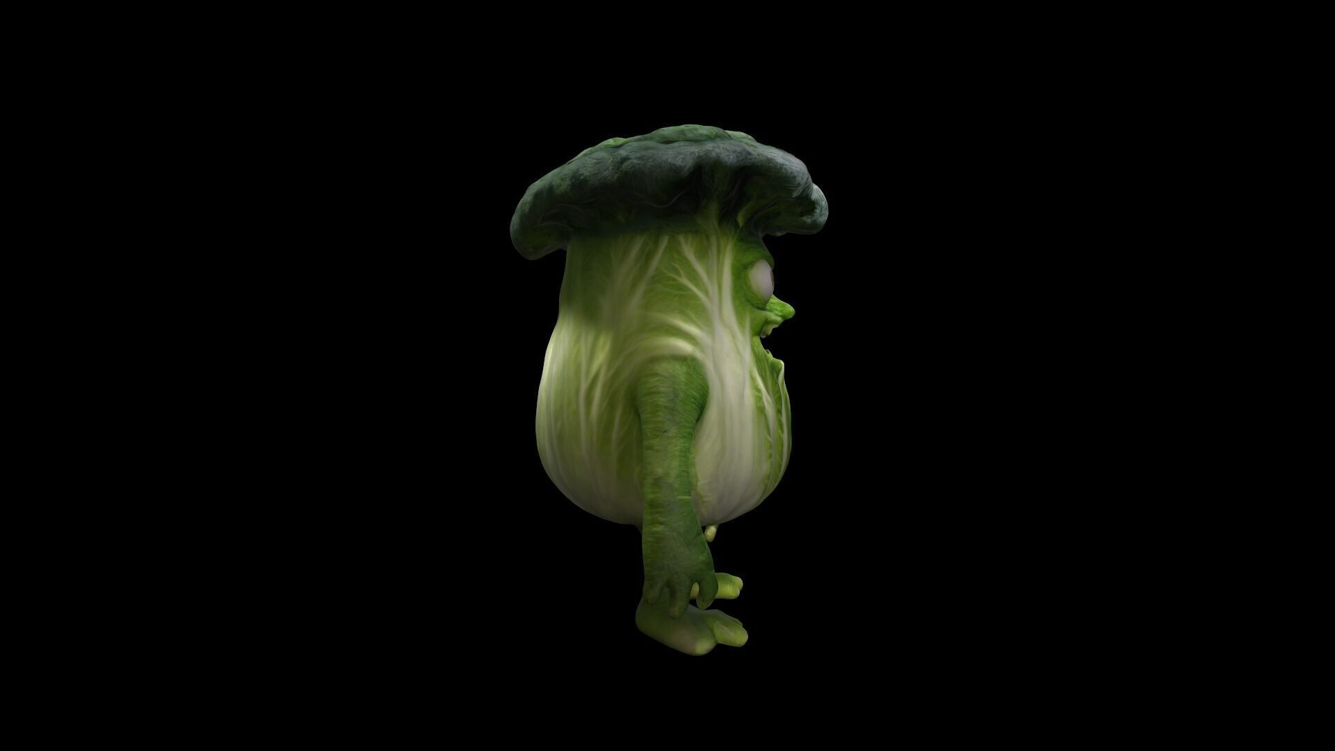 3d High Render Angry Cabbage Monster  3D model_4