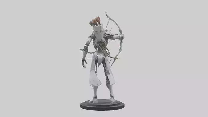Cyborg Archer statue model