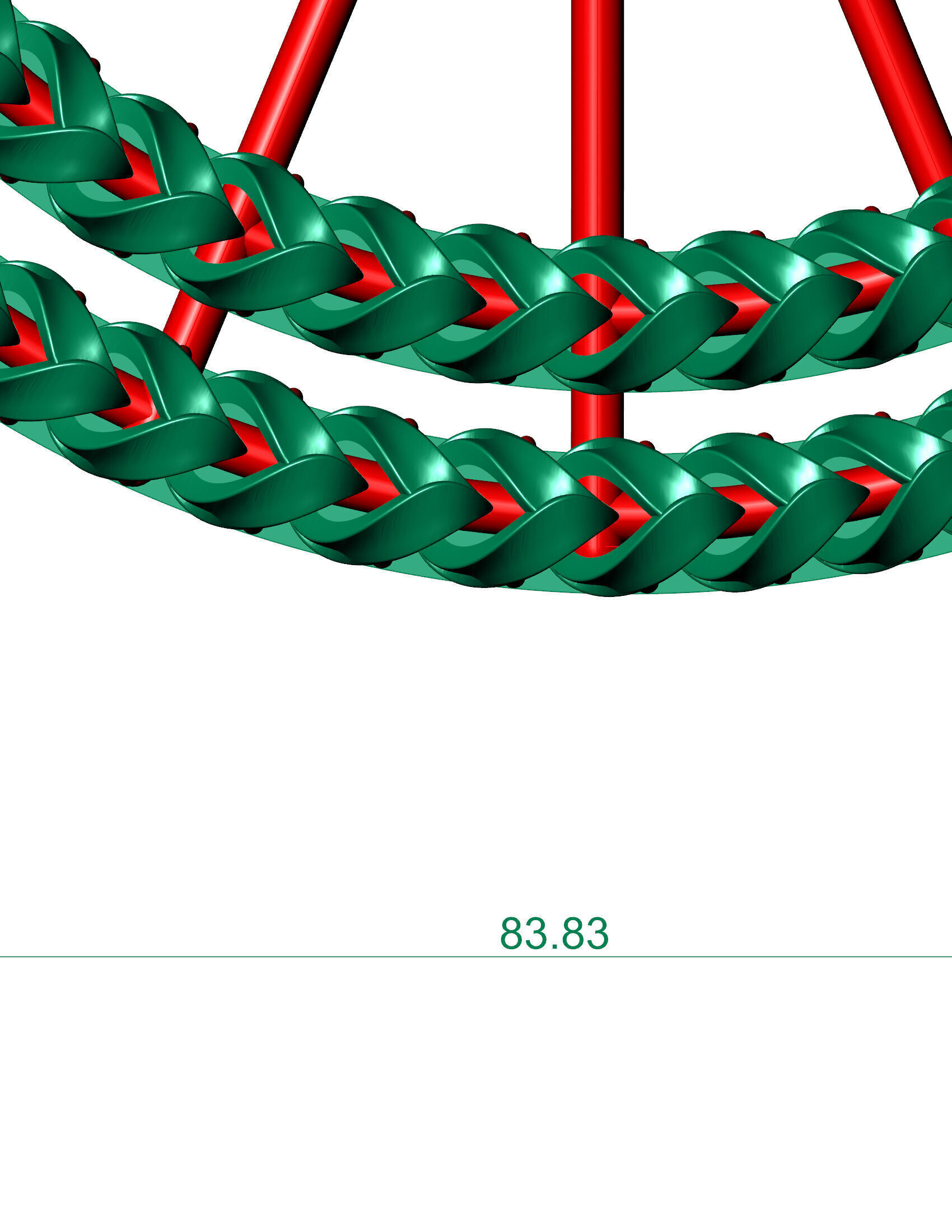 5MM Franco Cuban chain or Necklace ready to print  3D print model_2