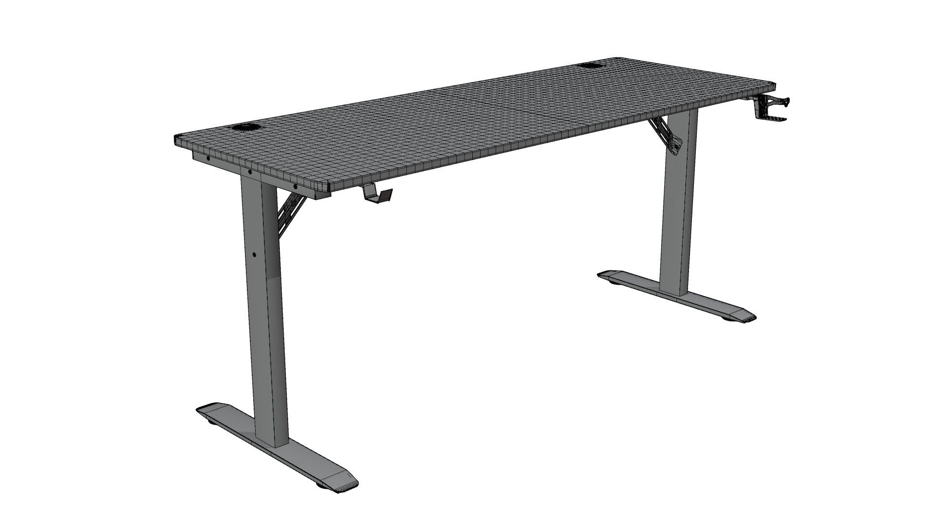 Computer Desk - Realistic Asset Low-poly 3D model_11