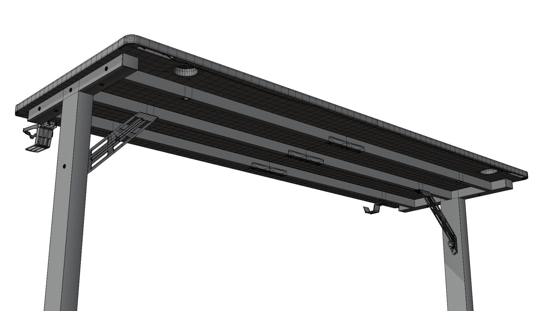 Computer Desk - Realistic Asset Low-poly 3D model_13