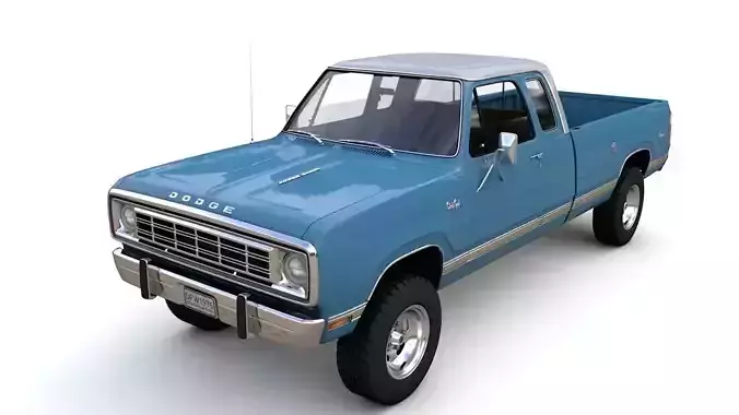 Dodge Power Wagon W200 ClubCab S2 1976 3D model