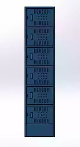 Industrial locker 6 door in metal