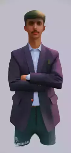 Weird man wearing suit 