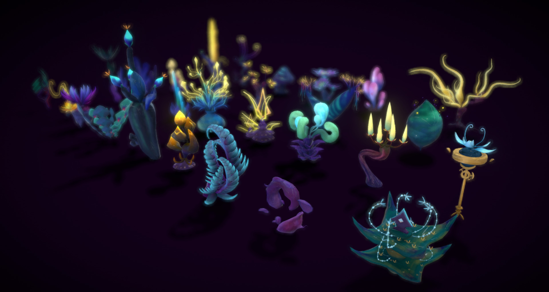 Cartoon Seaweed18 Low-poly 3D model_1