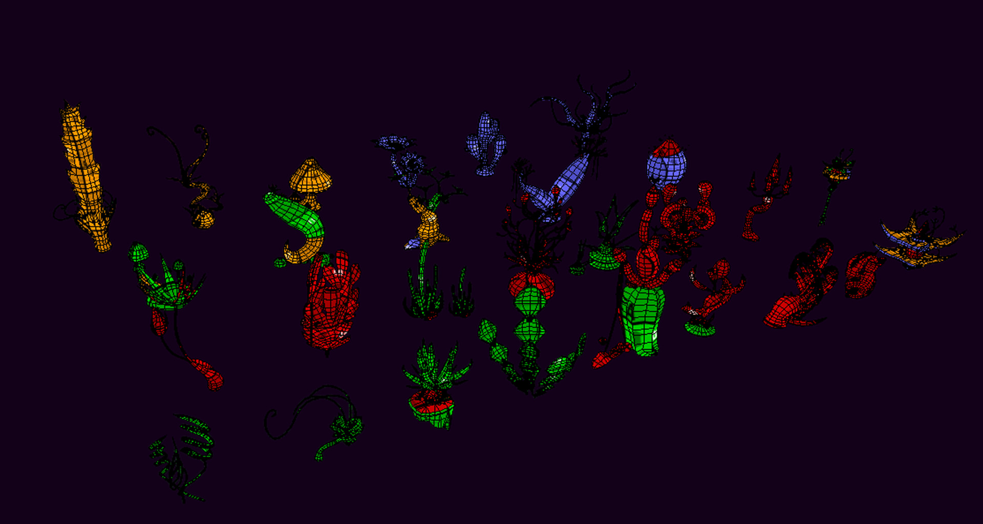 Cartoon Seaweed18 Low-poly 3D model_8