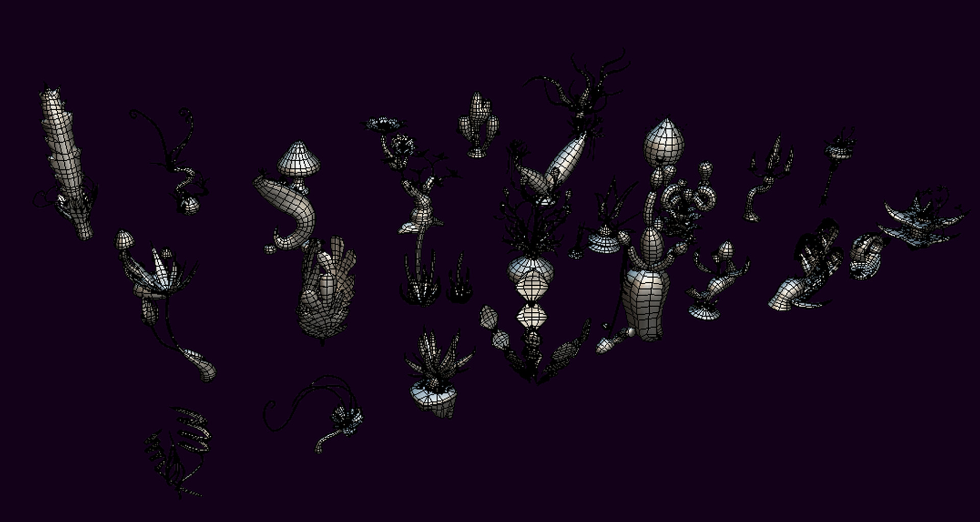 Cartoon Seaweed18 Low-poly 3D model_9