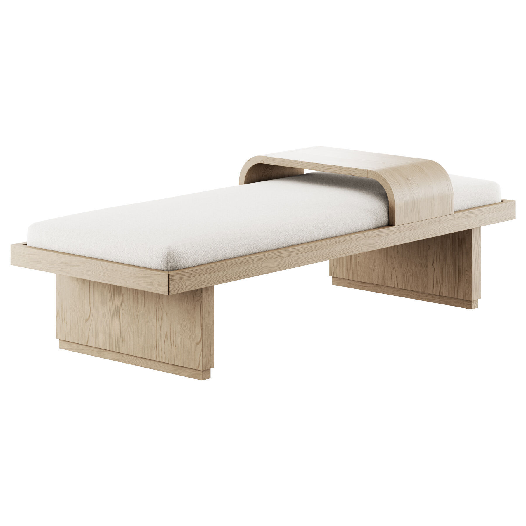 Bryaunna Upholstered Bench By Wade Logan 3D model_1