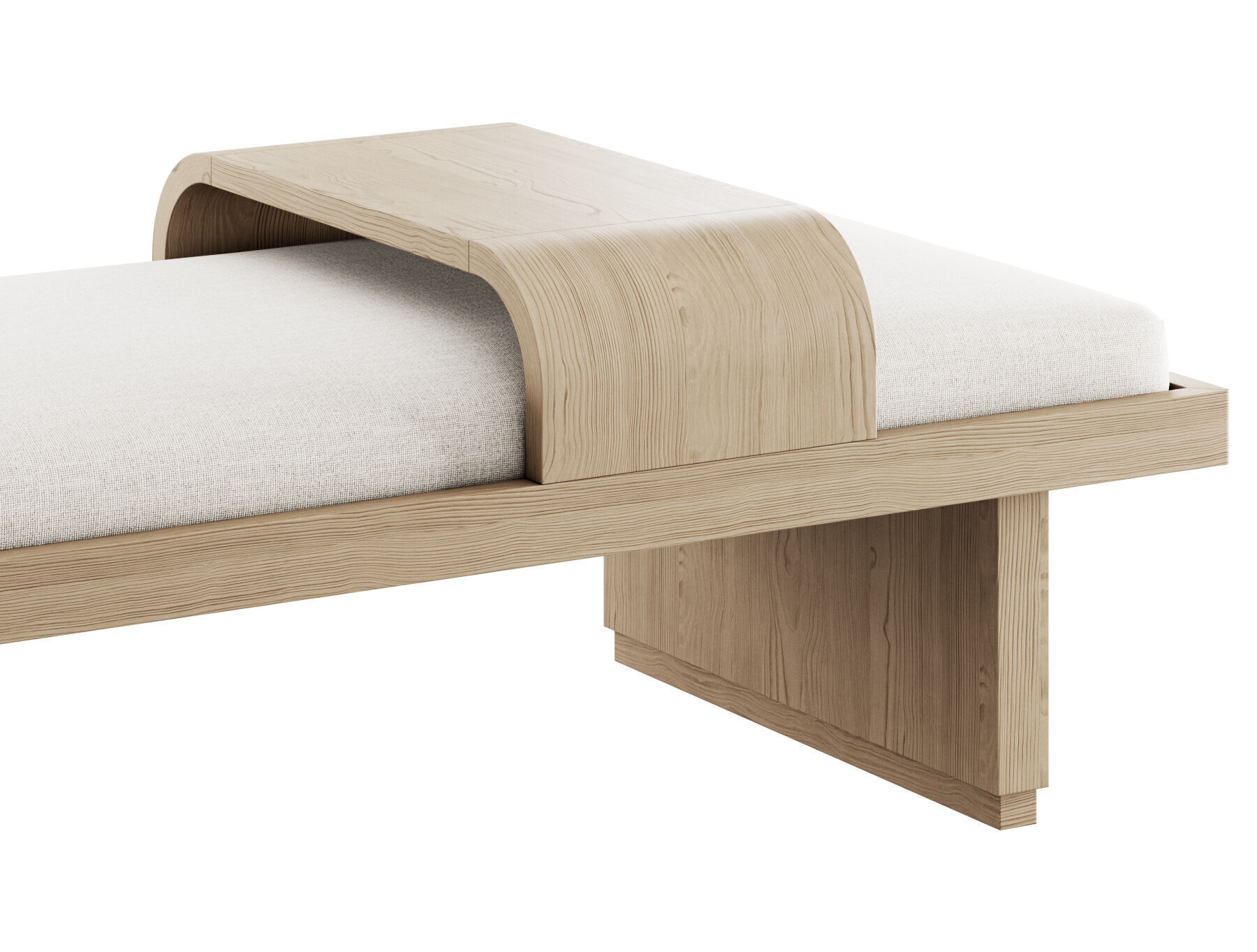 Bryaunna Upholstered Bench By Wade Logan 3D model_12