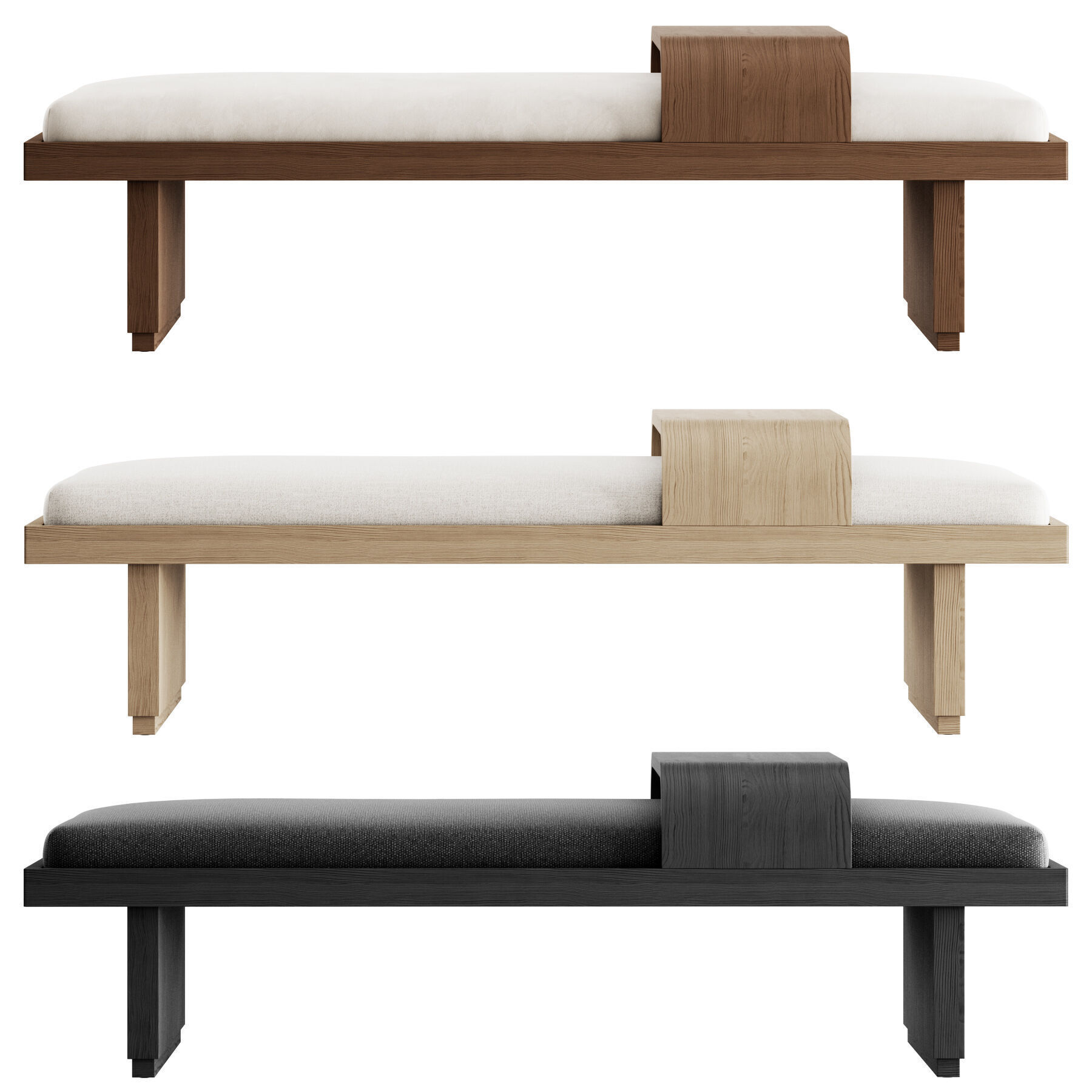 Bryaunna Upholstered Bench By Wade Logan 3D model_2