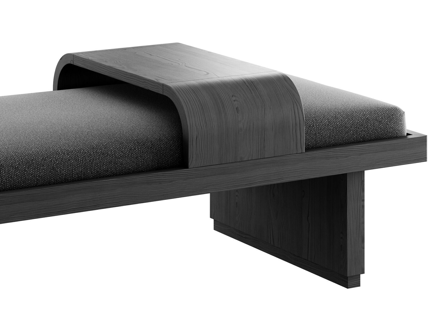 Bryaunna Upholstered Bench By Wade Logan 3D model_14