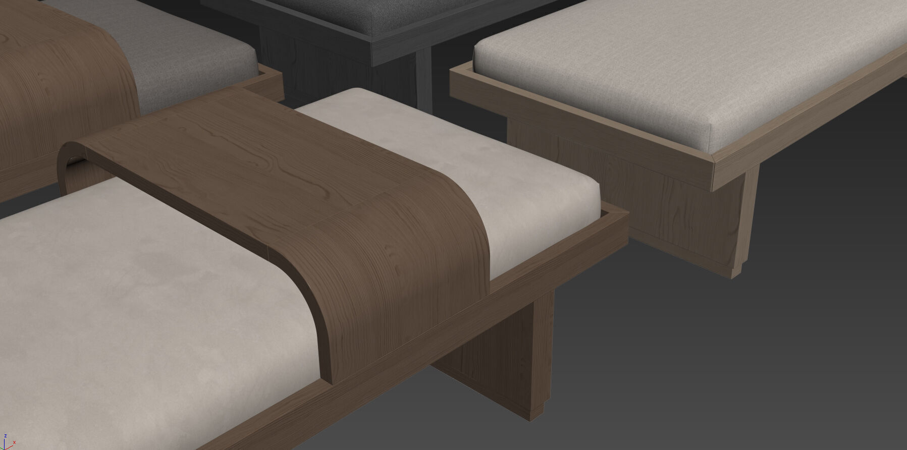 Bryaunna Upholstered Bench By Wade Logan 3D model_18