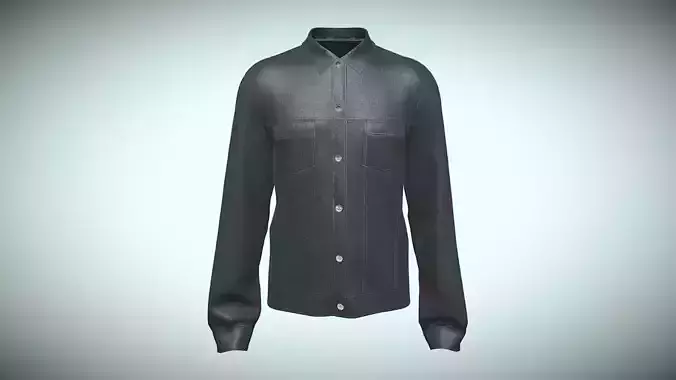 Men Denim Jacket In low Poly