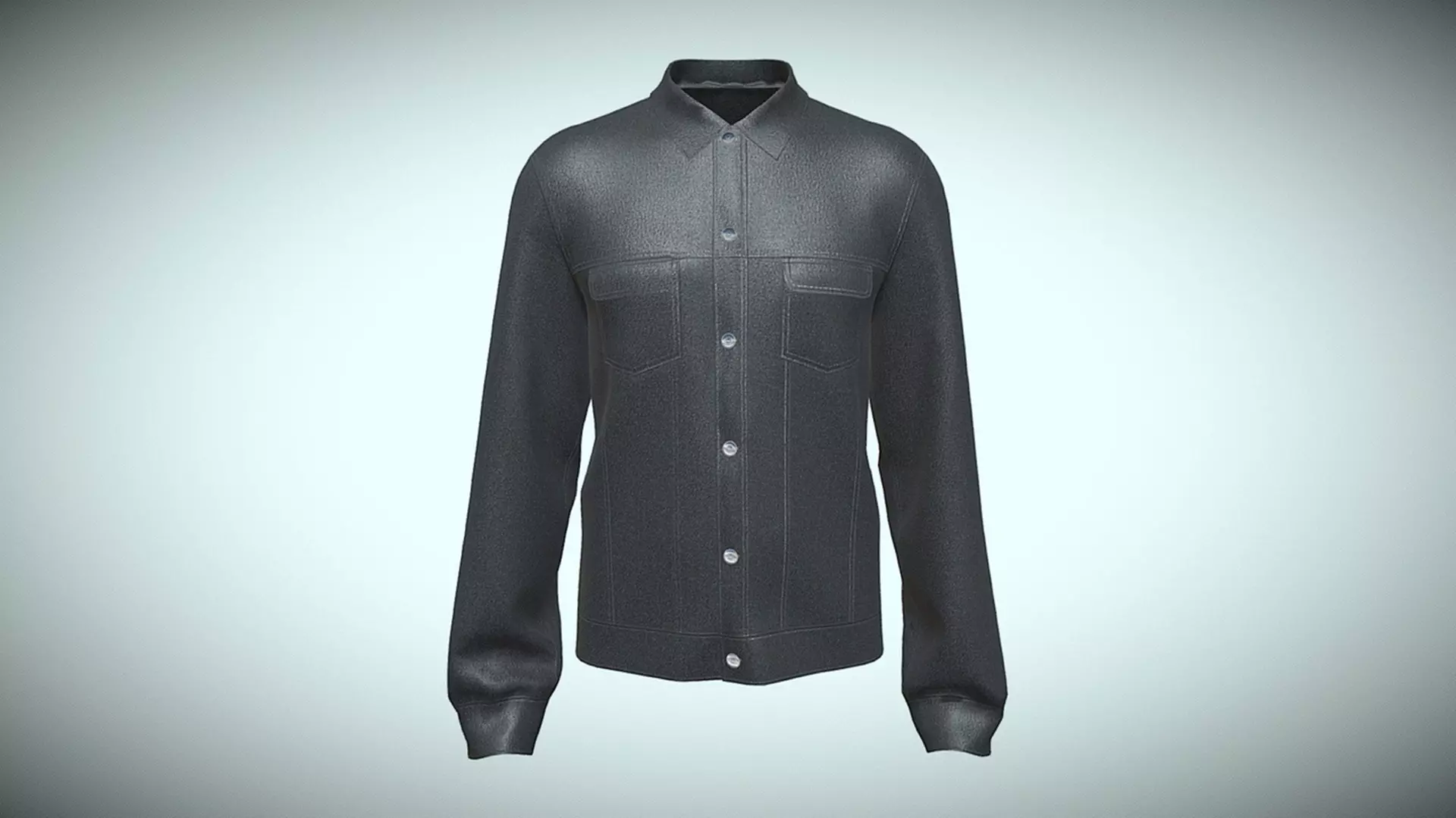 Men Denim Jacket In low Poly Low-poly 3D model