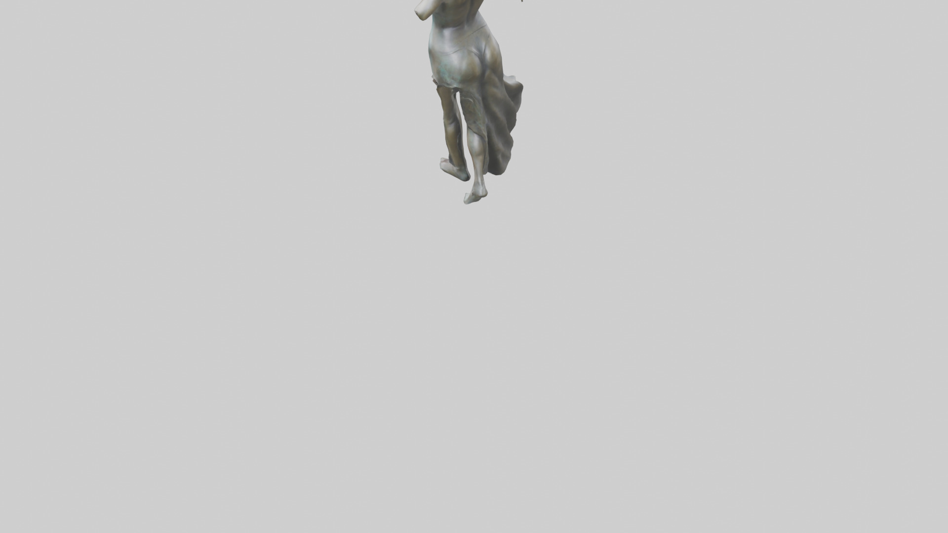 Dancer MidTurn statue model Low-poly 3D model_5