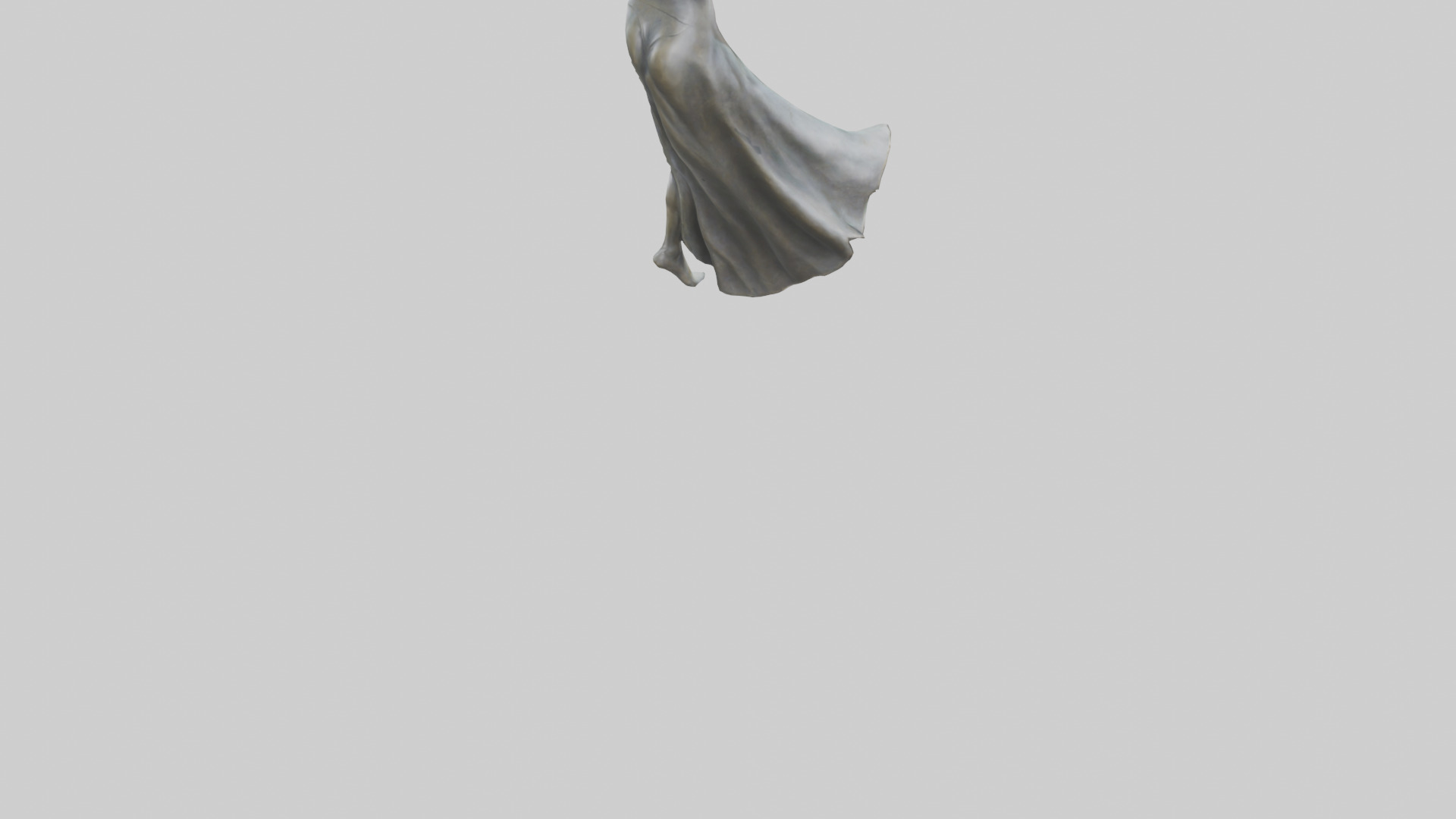 Dancer MidTurn statue model Low-poly 3D model_6