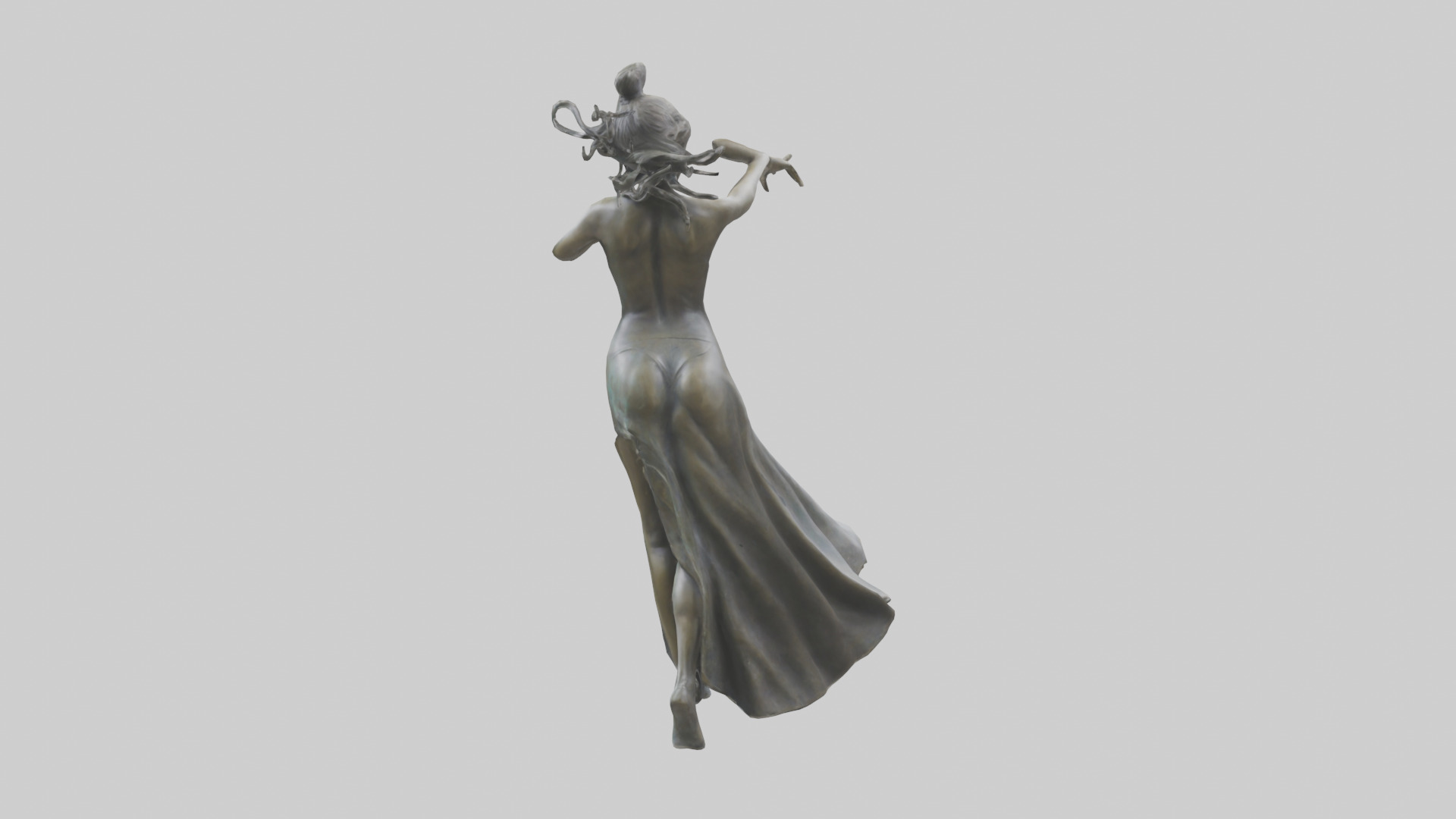 Dancer MidTurn statue model Low-poly 3D model_2
