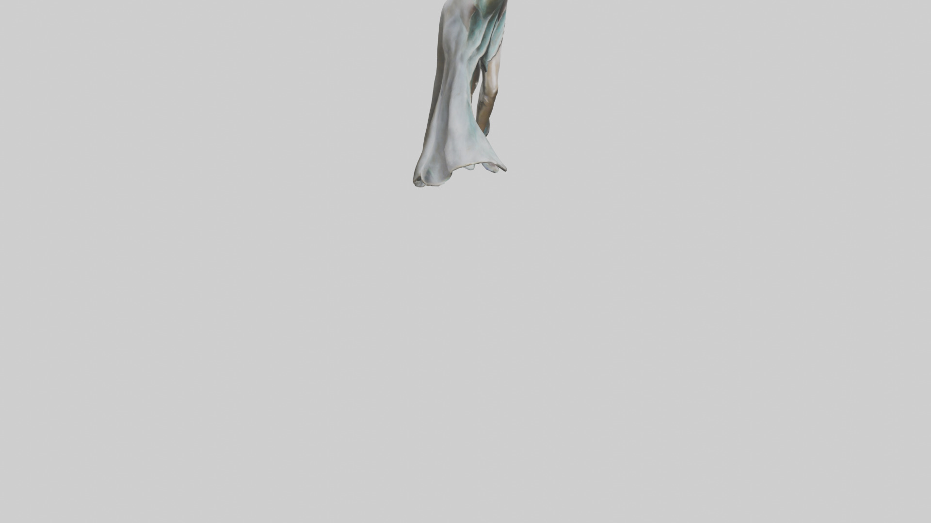 Dancer MidTurn statue model Low-poly 3D model_8