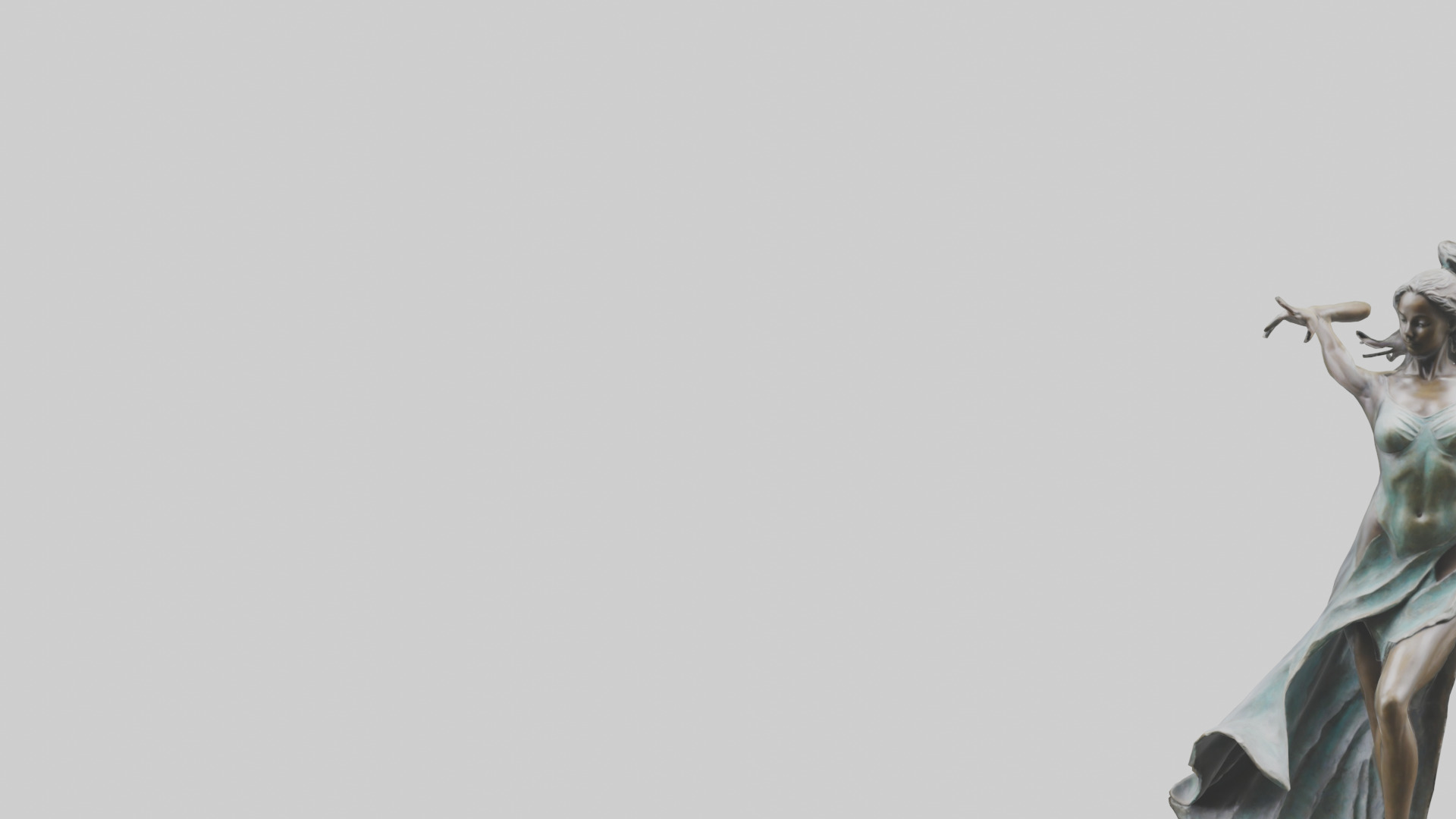 Dancer MidTurn statue model Low-poly 3D model_21