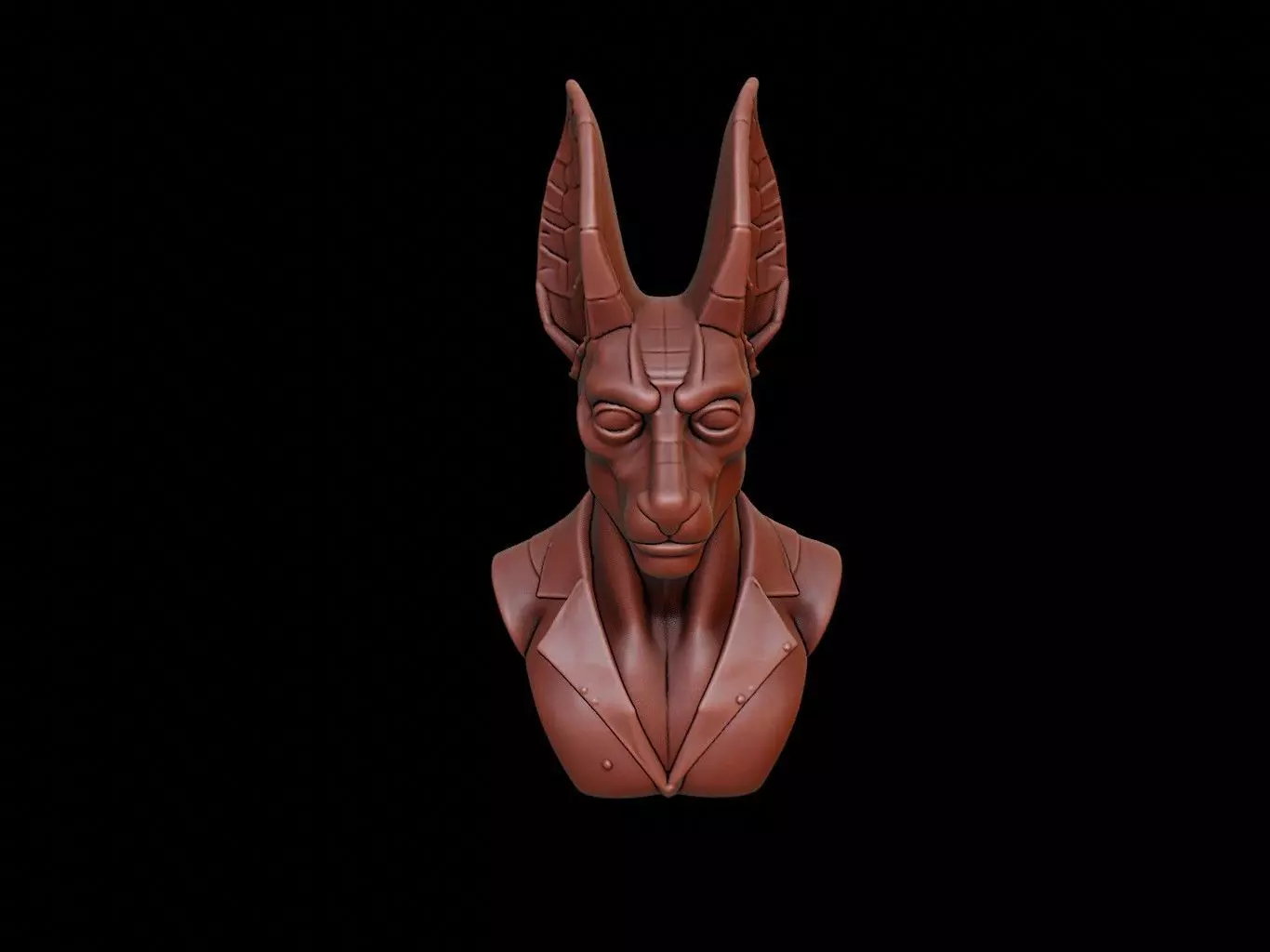 Anubis Bust 3D print model_0