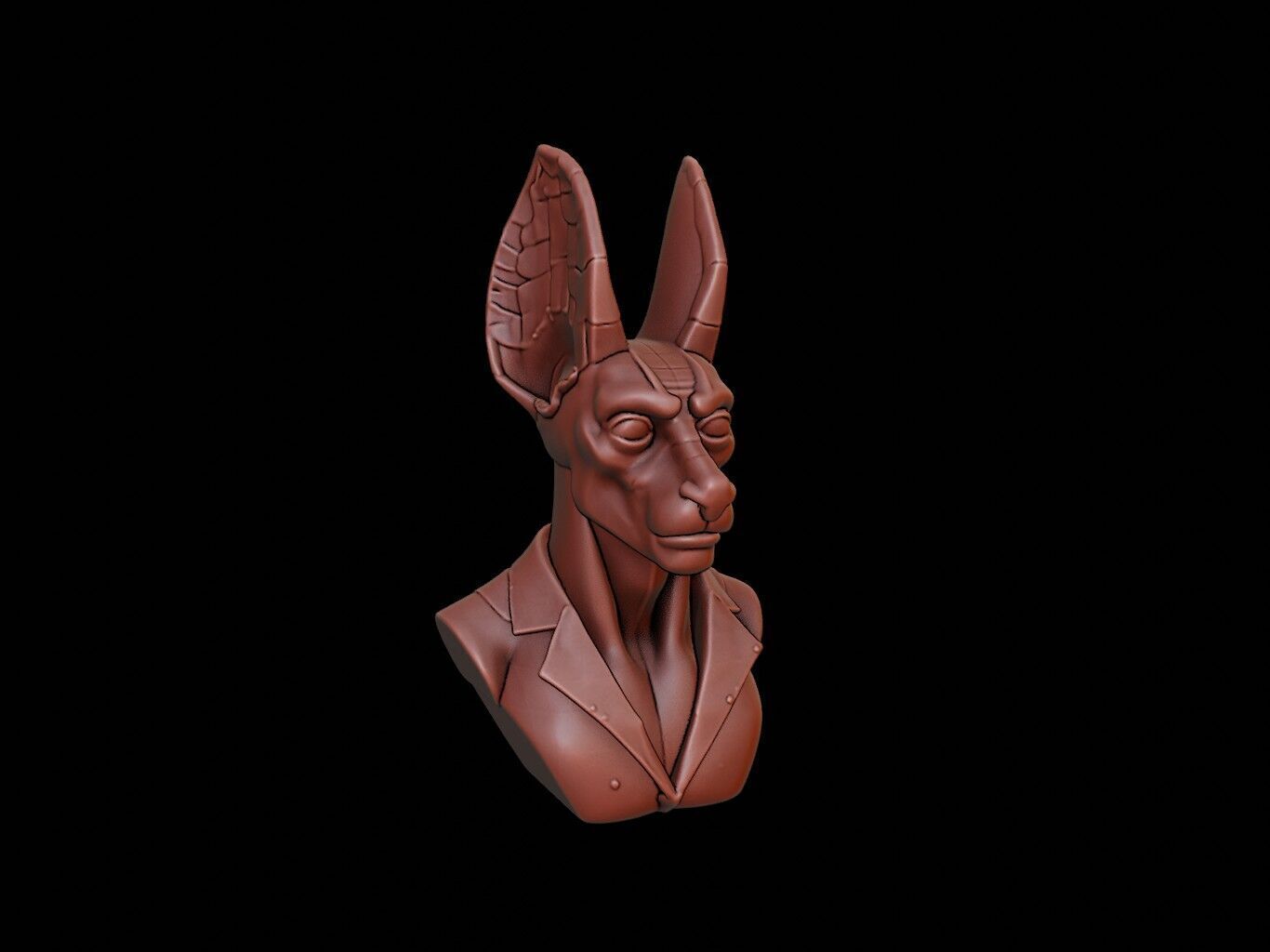 Anubis Bust 3D print model_1