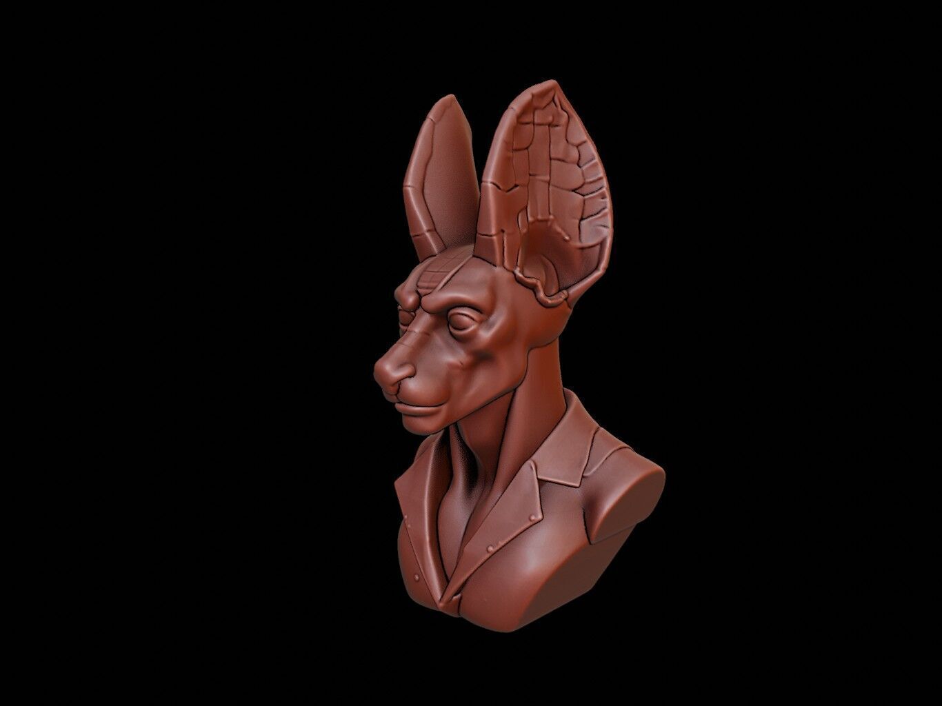 Anubis Bust 3D print model_2