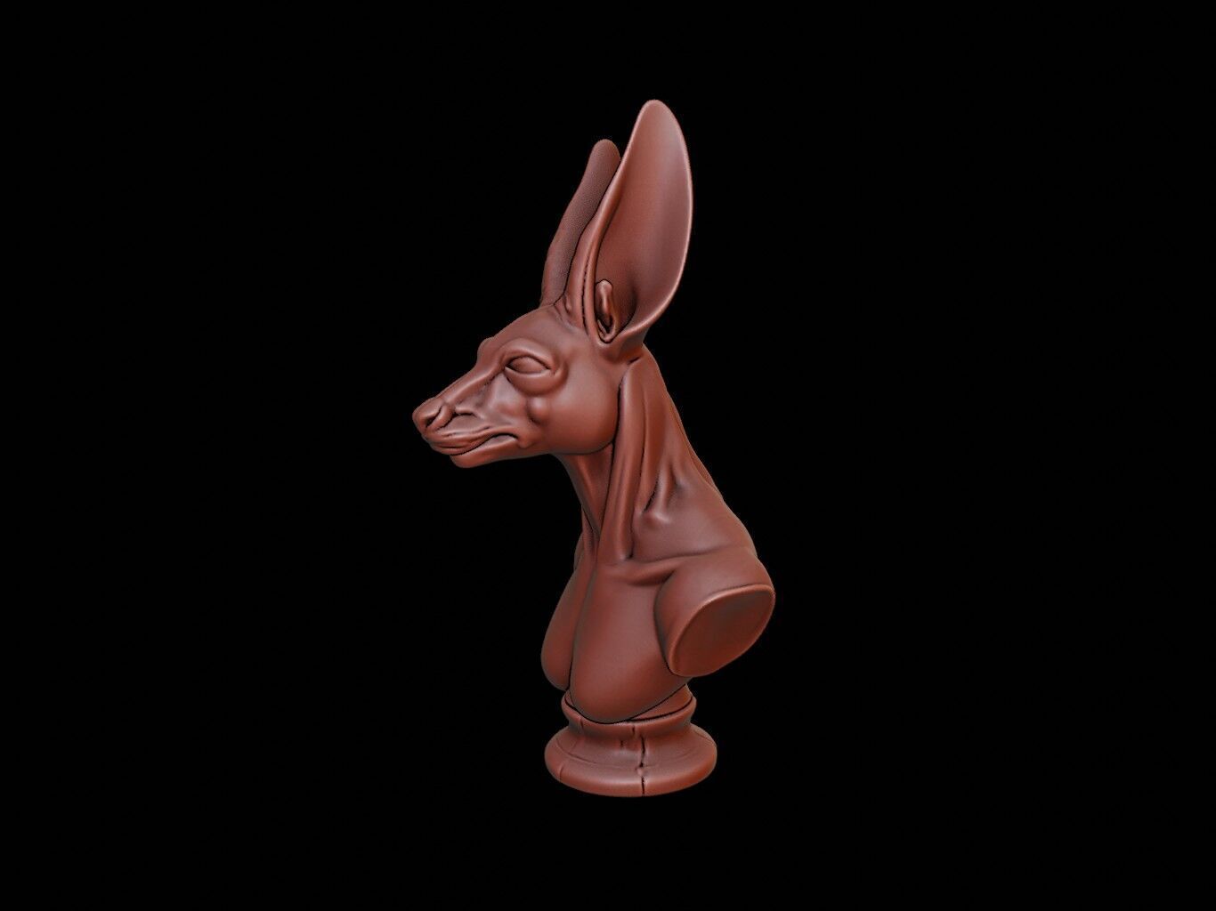 Anubis Bust 3D print model_2