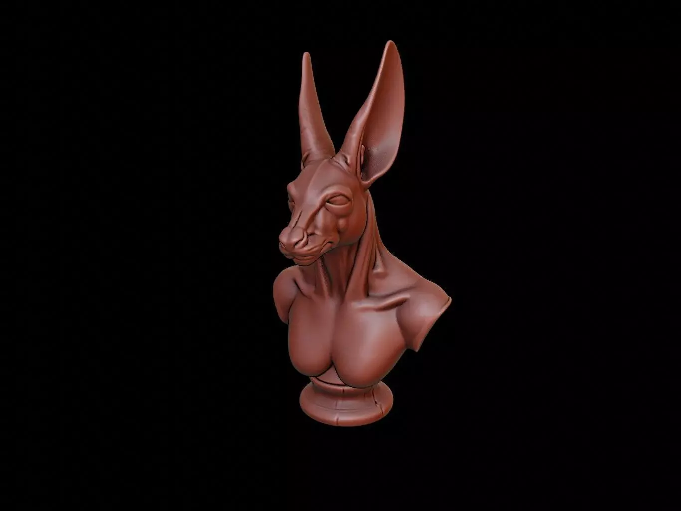Anubis Bust 3D print model_0