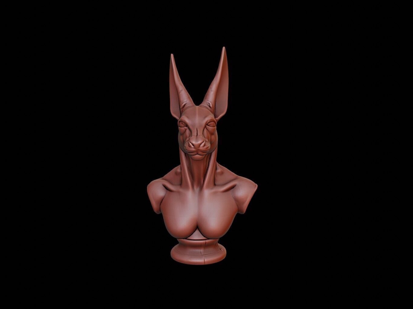 Anubis Bust 3D print model_1