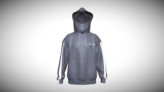 Men Fashion Hoodie In Low Poly Low-poly 3D model