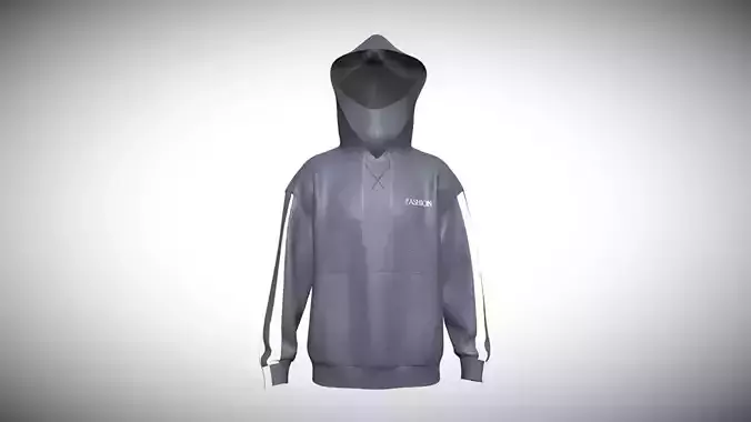 Men Fashion Hoodie In Low Poly