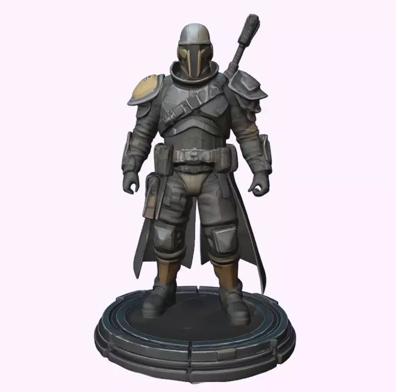 Galactic Bounty Hunter Figurine 3D print model