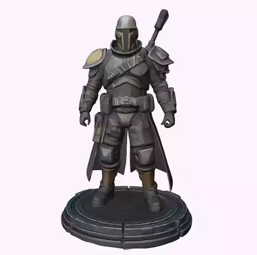 Galactic Bounty Hunter Figurine 3D print model