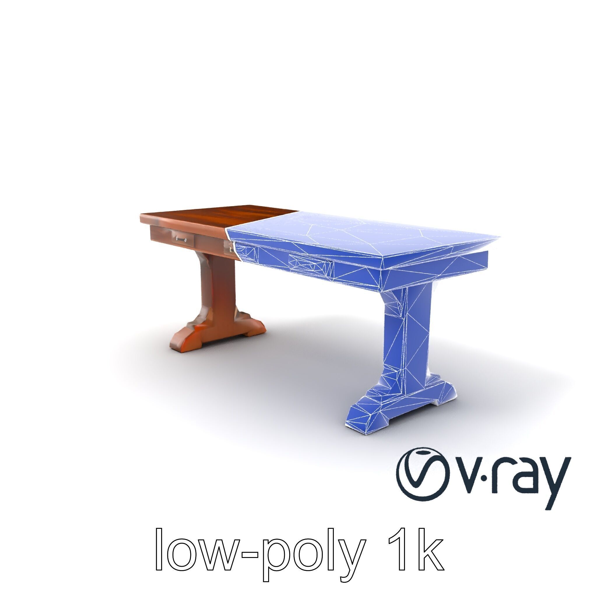 Historic Navy Strategy Table model pack Low-poly 3D model_7
