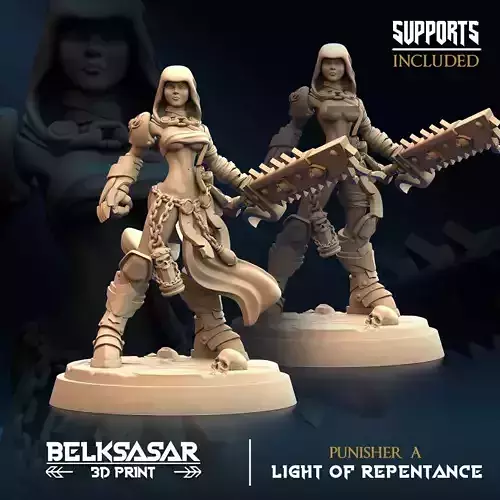 Punisher A Nude and Normal 3D print model