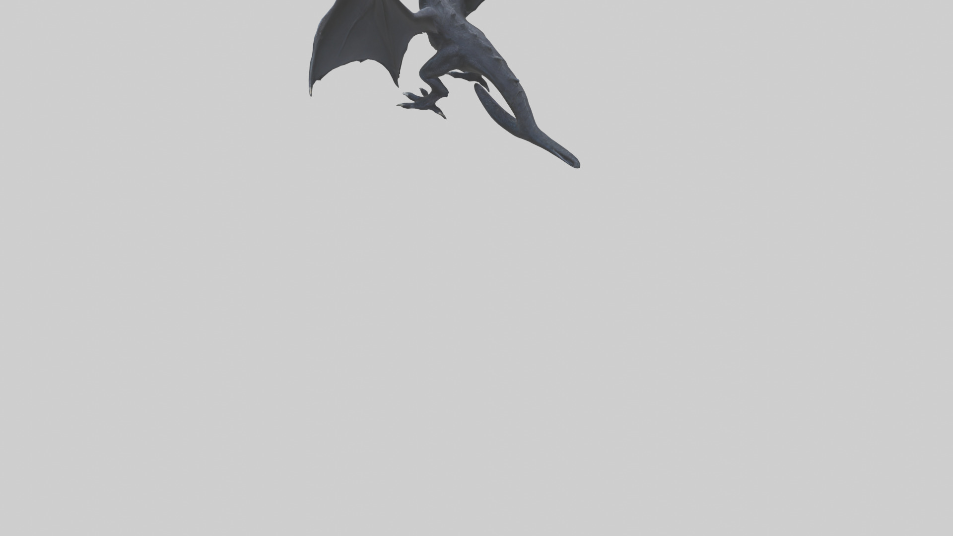 Dark Dragon model Low-poly 3D model_5