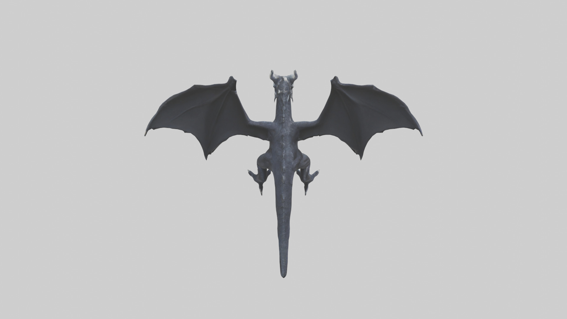 Dark Dragon model Low-poly 3D model_25