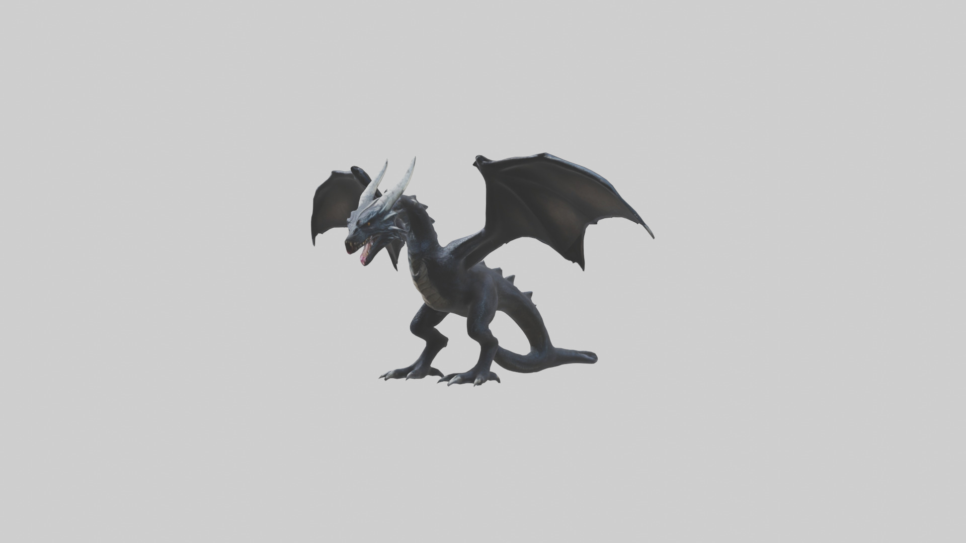 Dark Dragon model Low-poly 3D model_11
