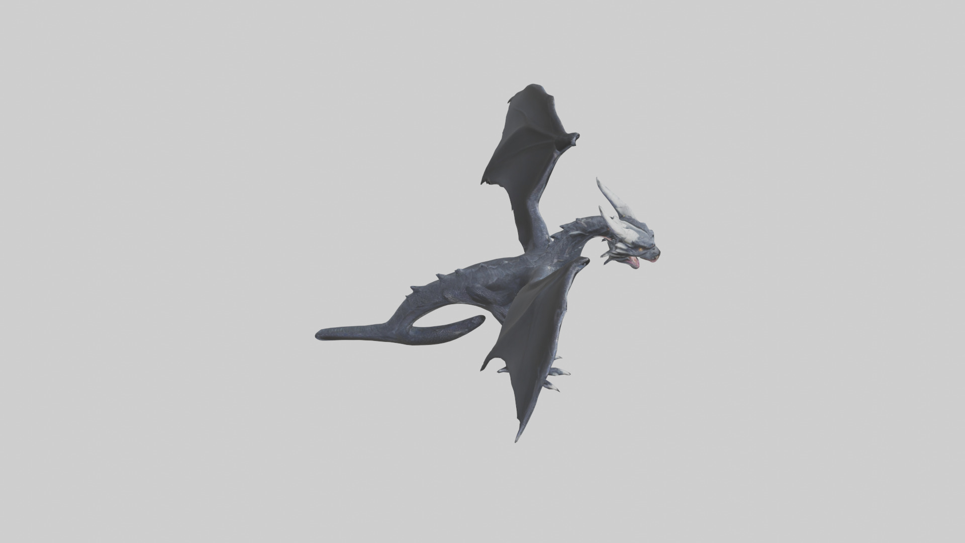 Dark Dragon model Low-poly 3D model_28