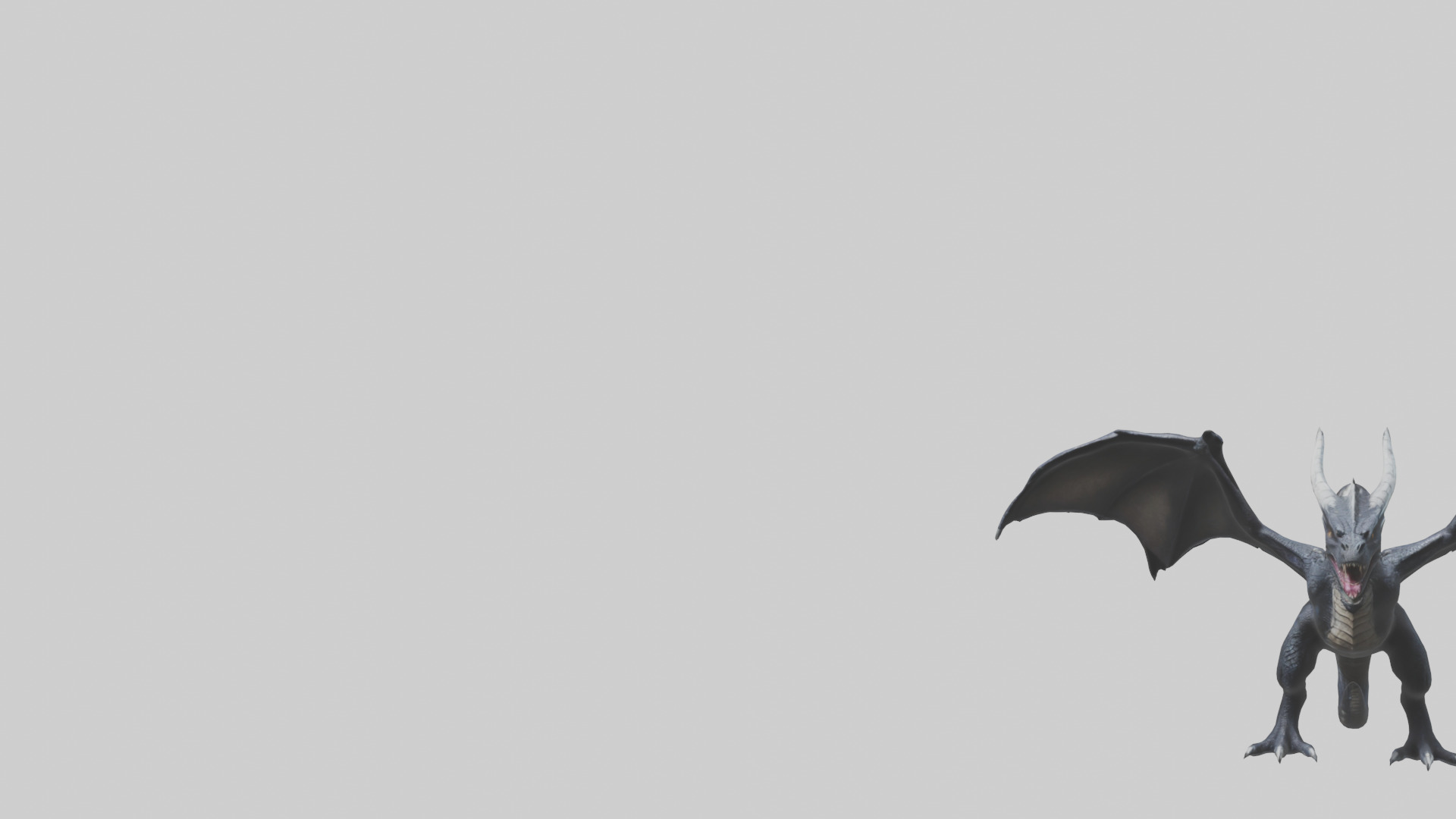 Dark Dragon model Low-poly 3D model_21