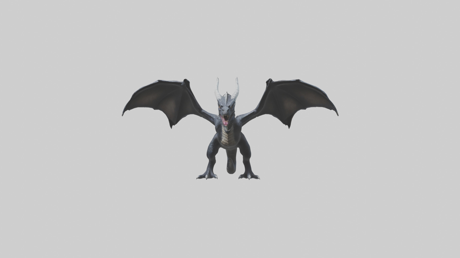 Dark Dragon model Low-poly 3D model_14