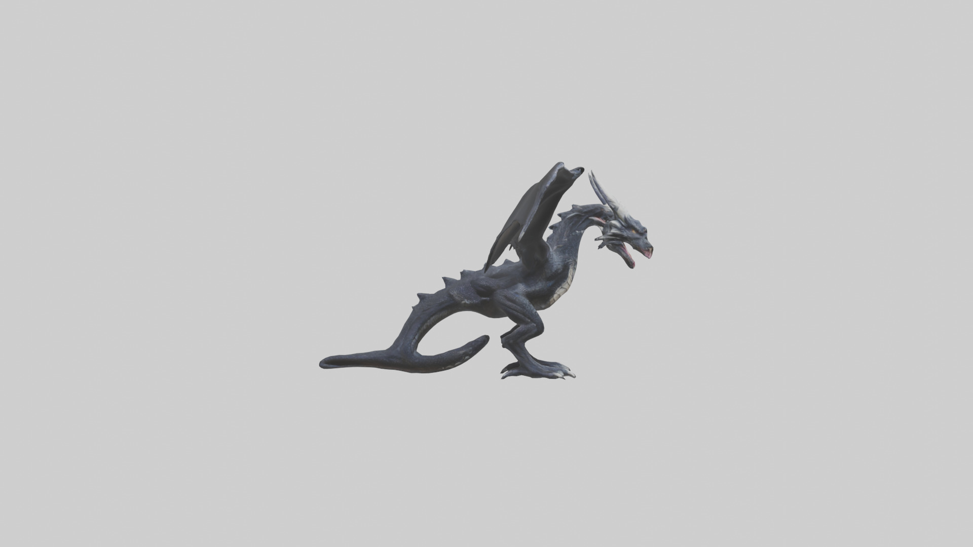 Dark Dragon model Low-poly 3D model_23