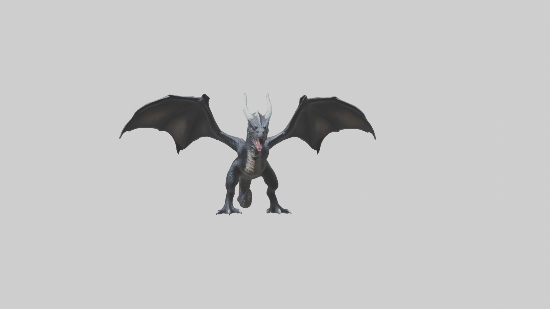 Dark Dragon model Low-poly 3D model_20