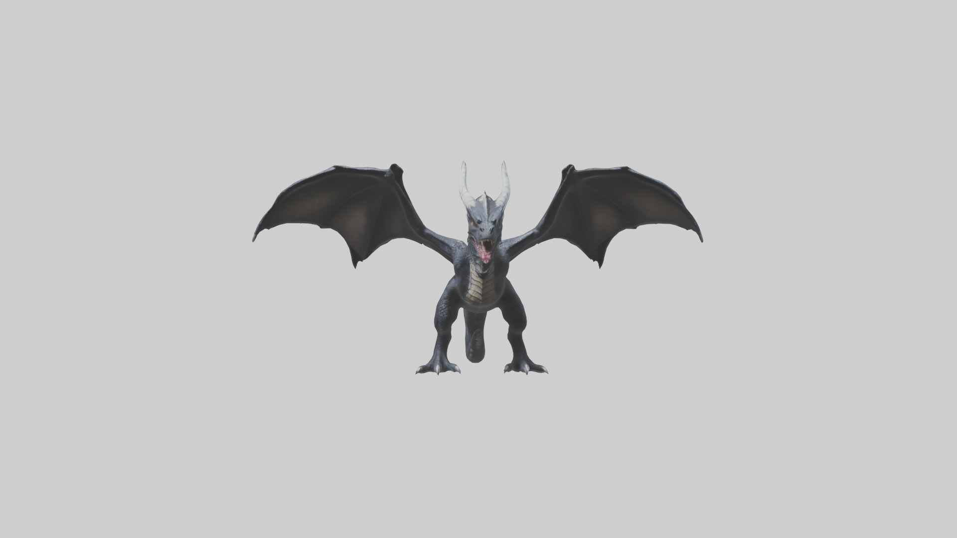 Dark Dragon model Low-poly 3D model_19