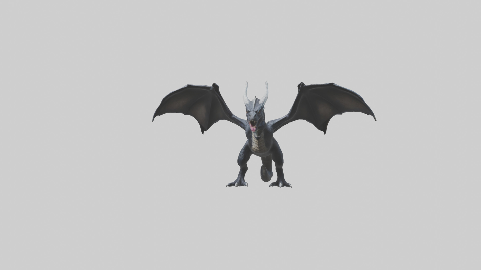 Dark Dragon model Low-poly 3D model_15
