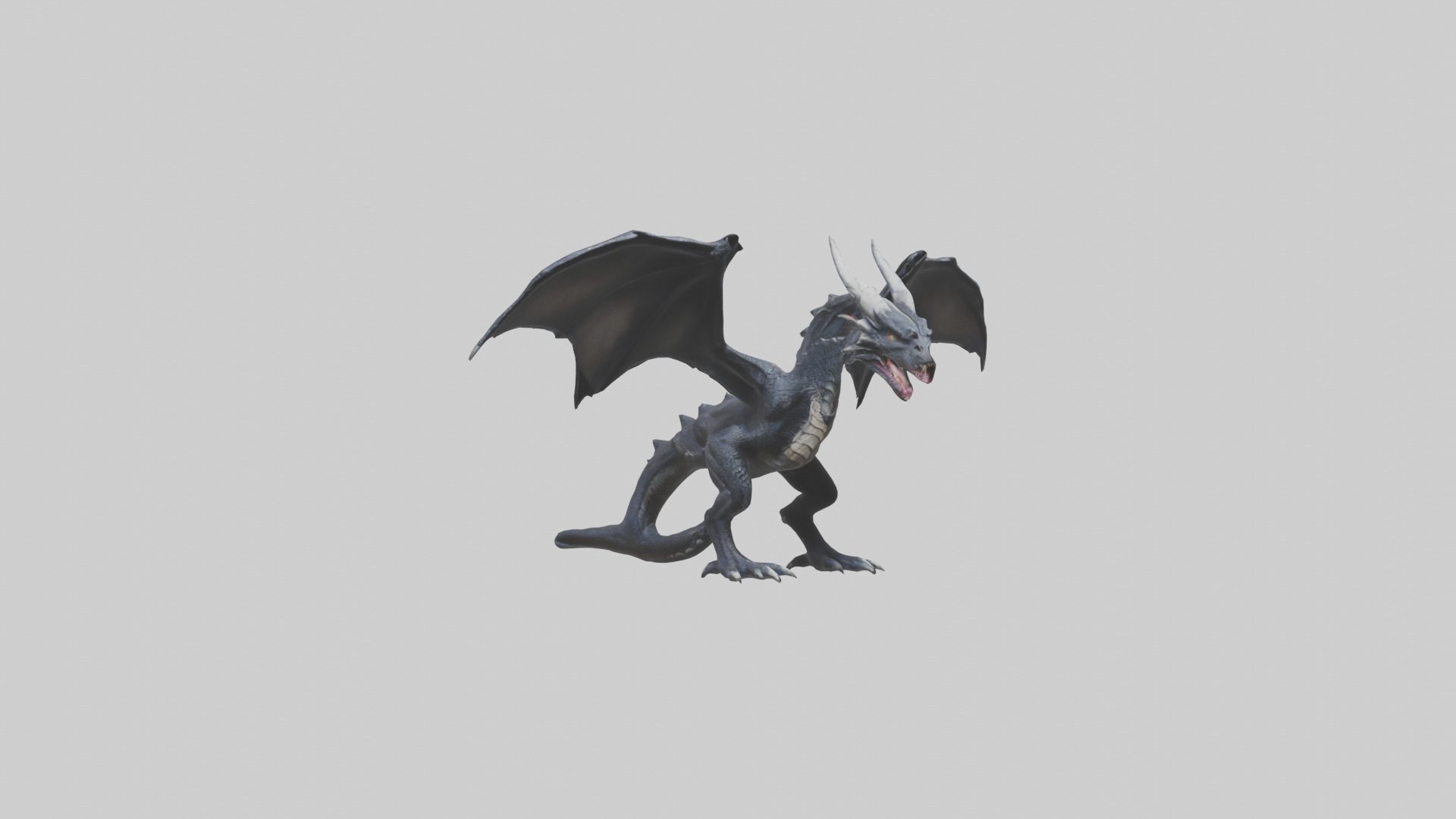 Dark Dragon model Low-poly 3D model_9