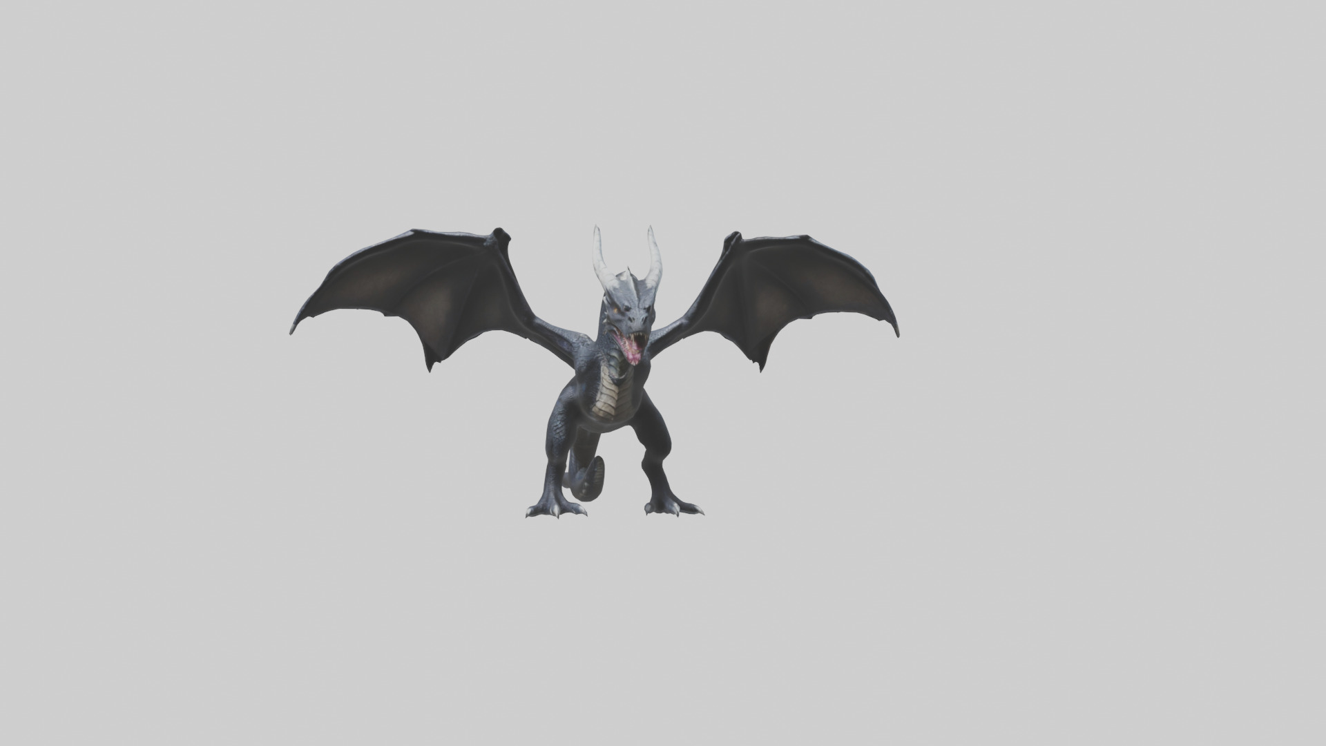 Dark Dragon model Low-poly 3D model_18
