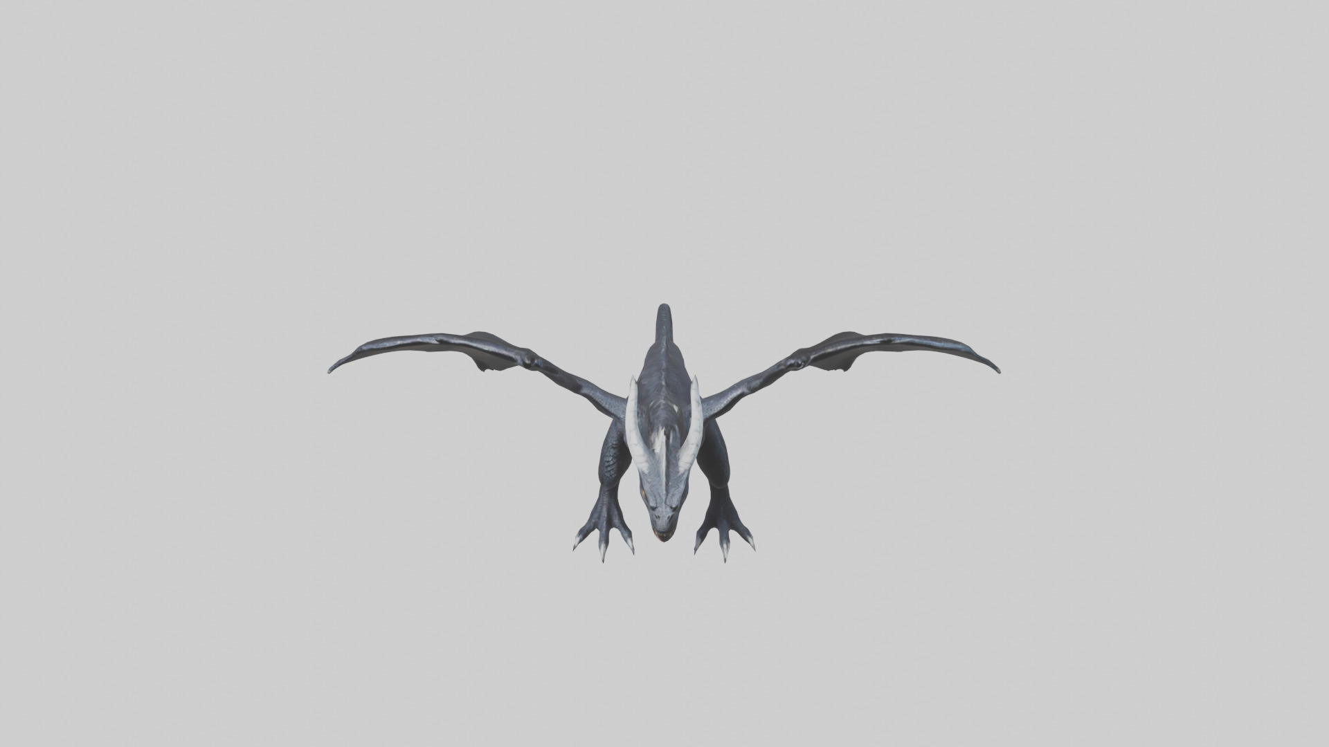 Dark Dragon model Low-poly 3D model_26