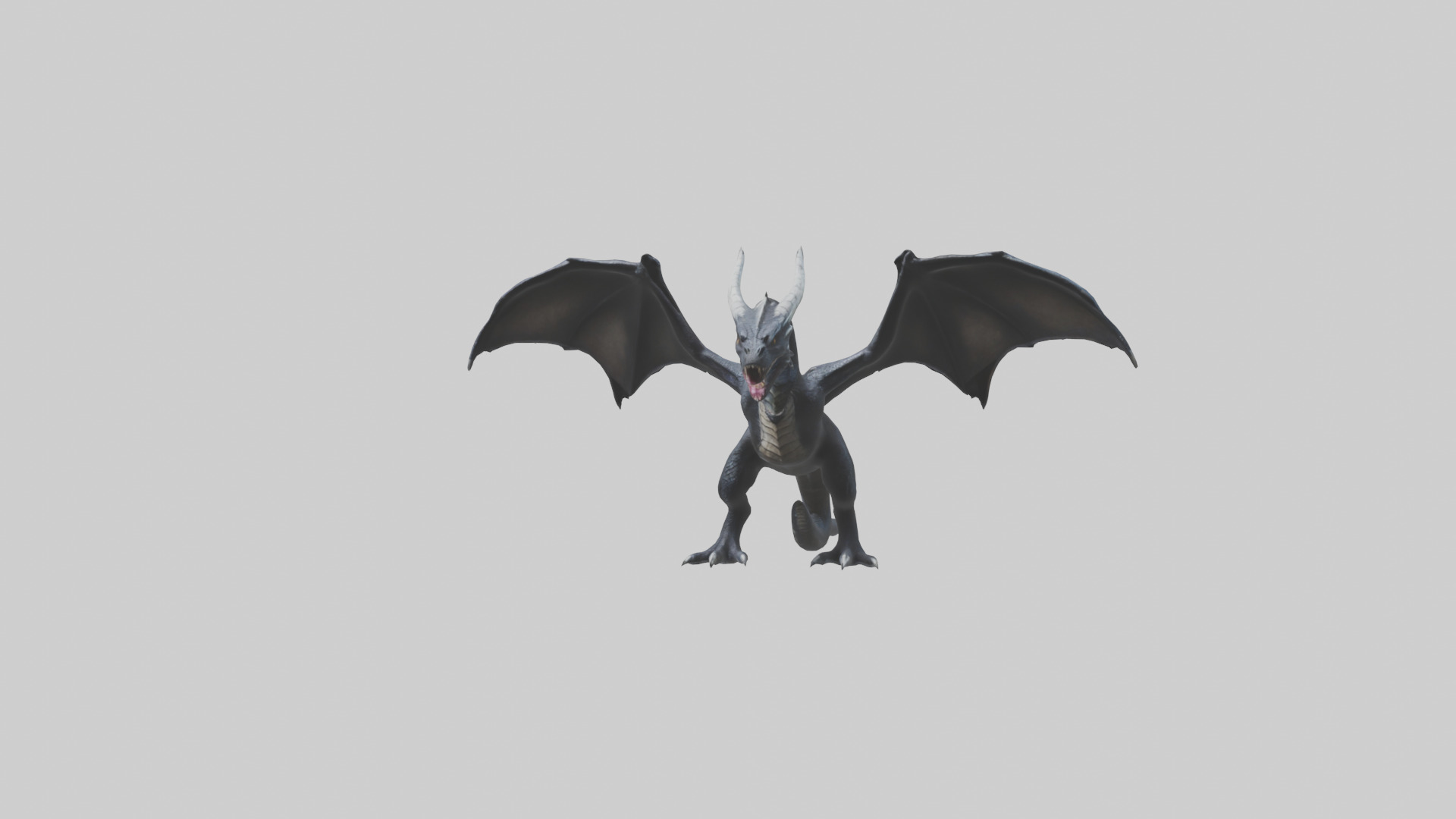 Dark Dragon model Low-poly 3D model_13
